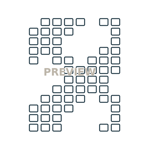 Preview of Chevron Bead Chart 05 Printable SVG Pattern