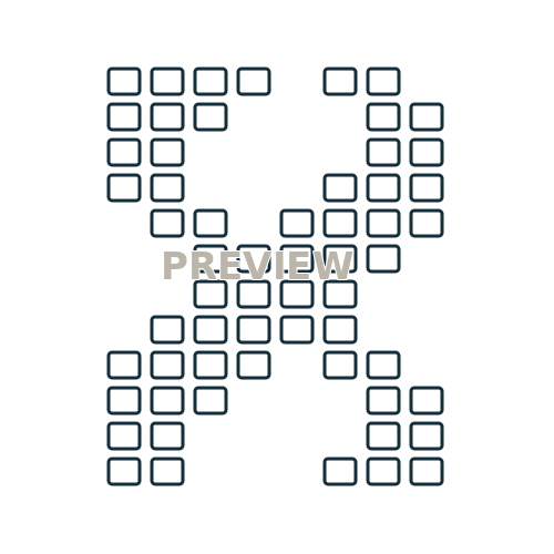 Preview of Chevron Bead Chart 06 Printable SVG Pattern
