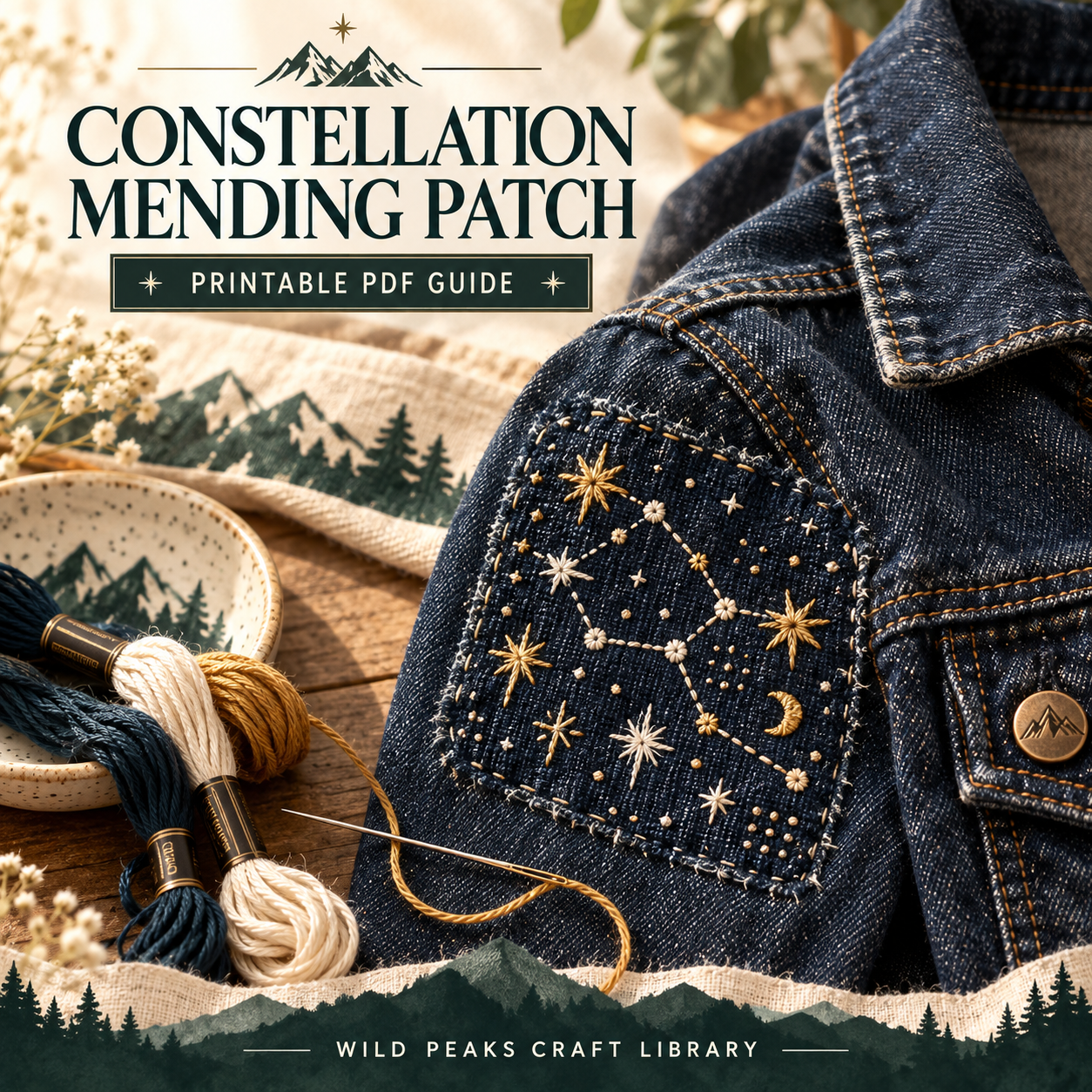Original pattern preview for Constellation Mending Patch