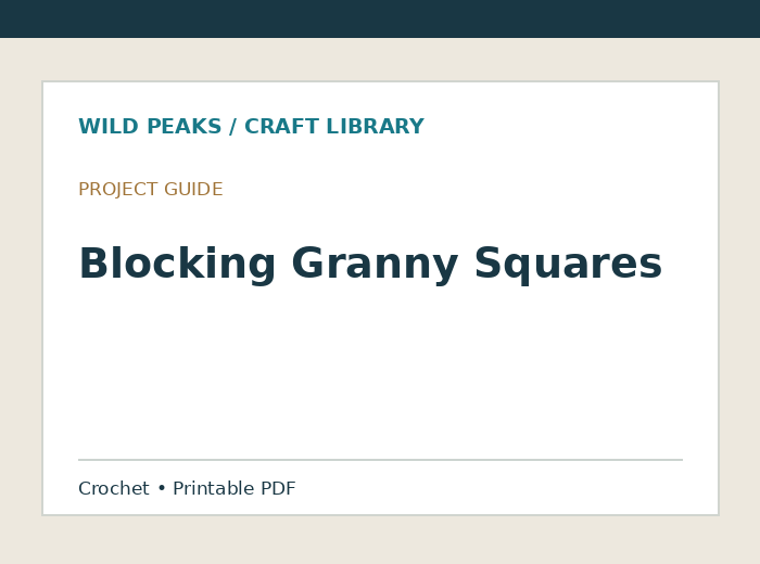 Preview of Blocking Granny Squares