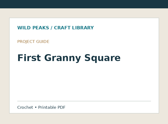 Preview of How to crochet your first granny square