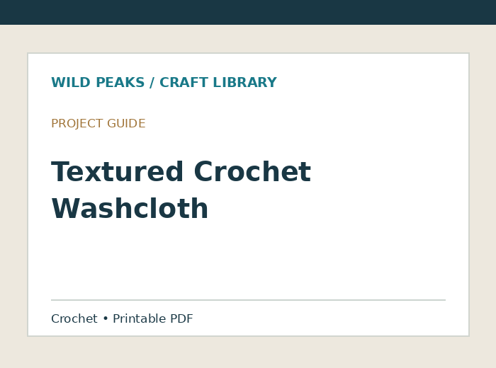 Preview of Textured Crochet Washcloth