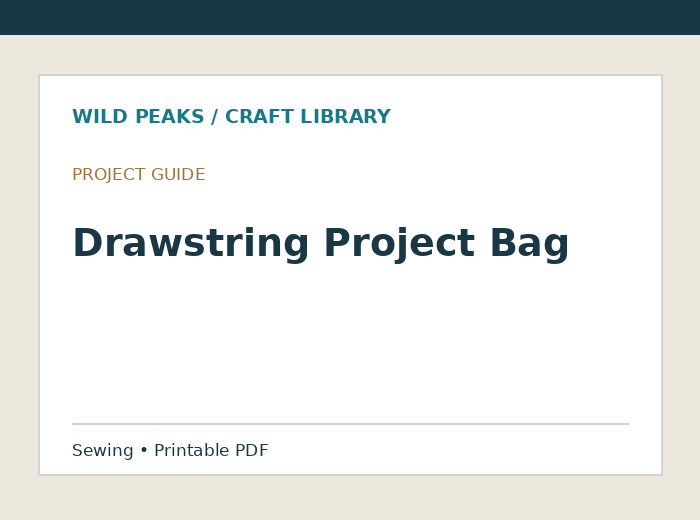 Preview of Drawstring Project Bag