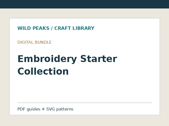 Preview of Embroidery Starter Collection