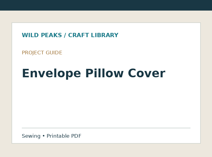 Preview of Envelope Pillow Cover