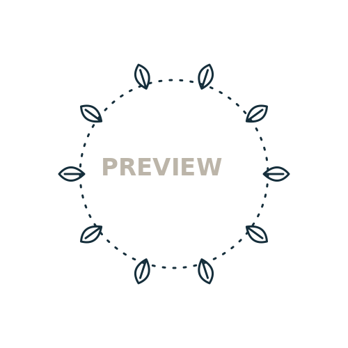 Preview of Leaf Wreath 01 Printable SVG Pattern