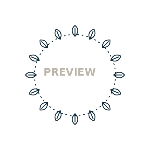Preview of Leaf Wreath 04 Printable SVG Pattern
