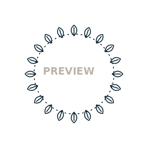 Preview of Leaf Wreath 06 Printable SVG Pattern