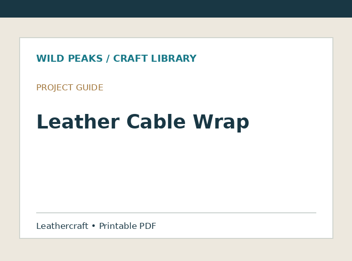 Preview of Leather Cable Wrap