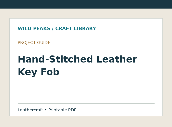 Preview of Hand-Stitched Leather Key Fob