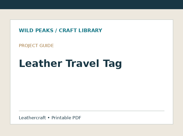 Preview of Leather Travel Tag