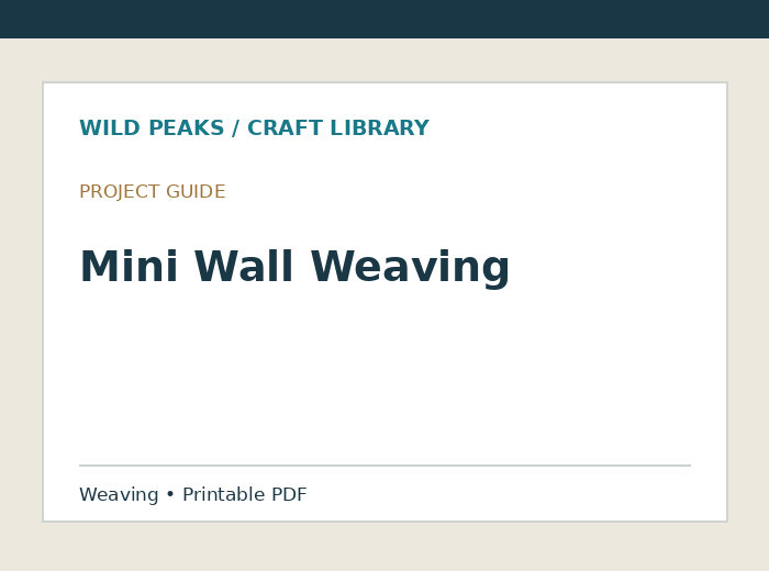 Preview of Mini Wall Weaving