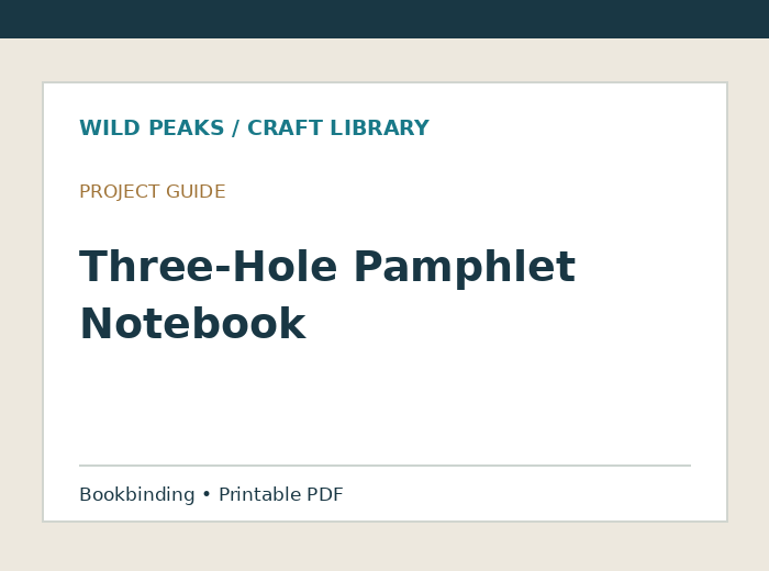 Preview of Three-Hole Pamphlet Notebook