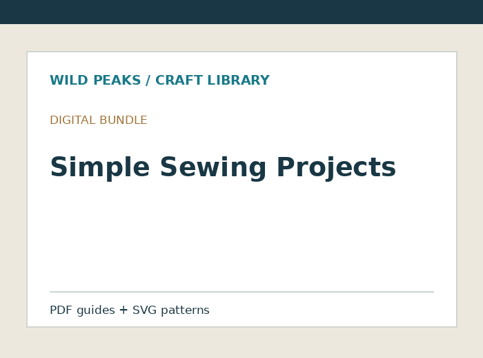 Preview of Simple Sewing Projects