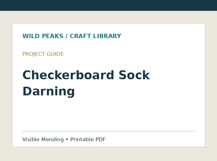Preview of Checkerboard Sock Darning