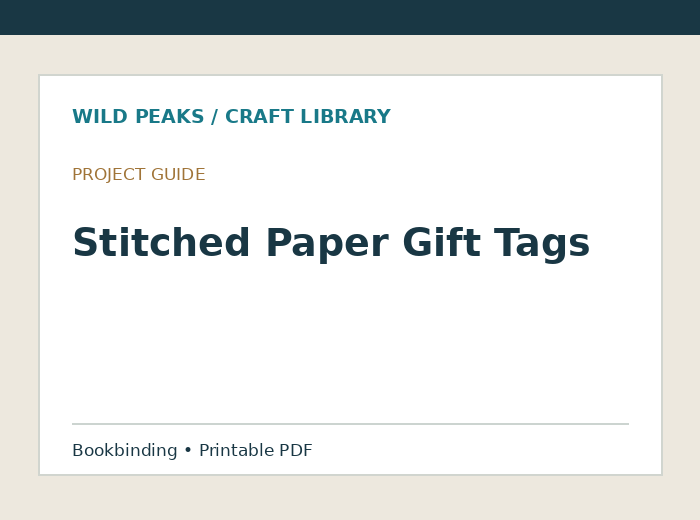 Preview of Stitched Paper Gift Tags