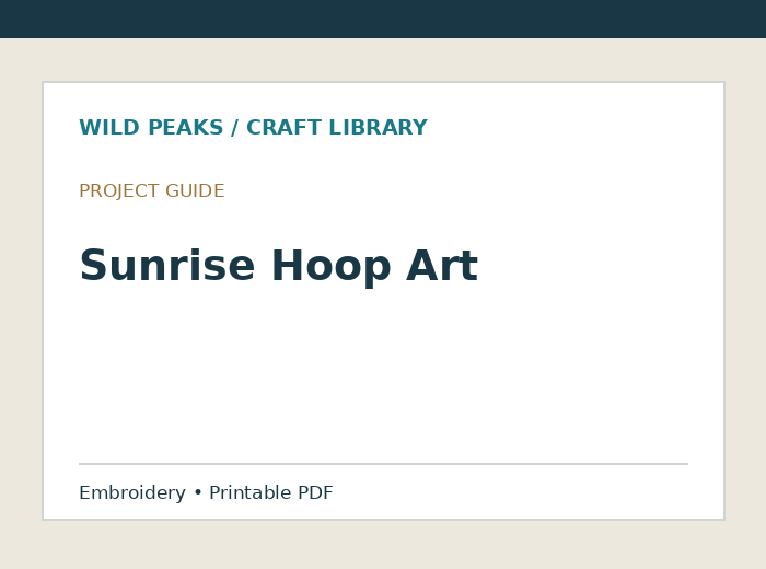 Preview of Sunrise Hoop Art