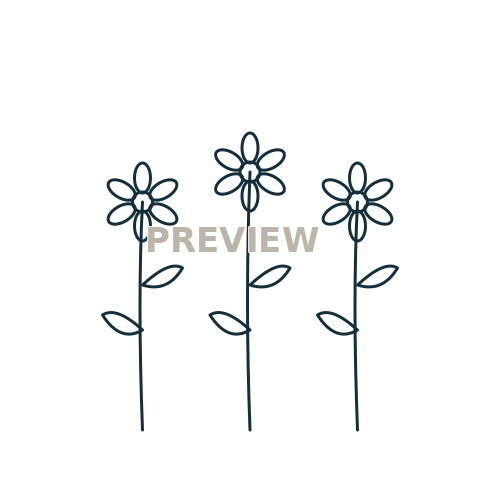 Preview of Wildflower 03 Printable SVG Pattern