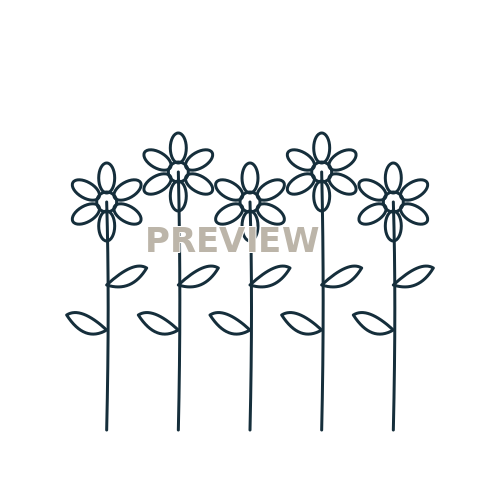 Preview of Wildflower 05 Printable SVG Pattern