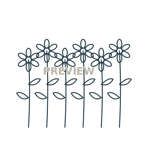 Preview of Wildflower 06 Printable SVG Pattern