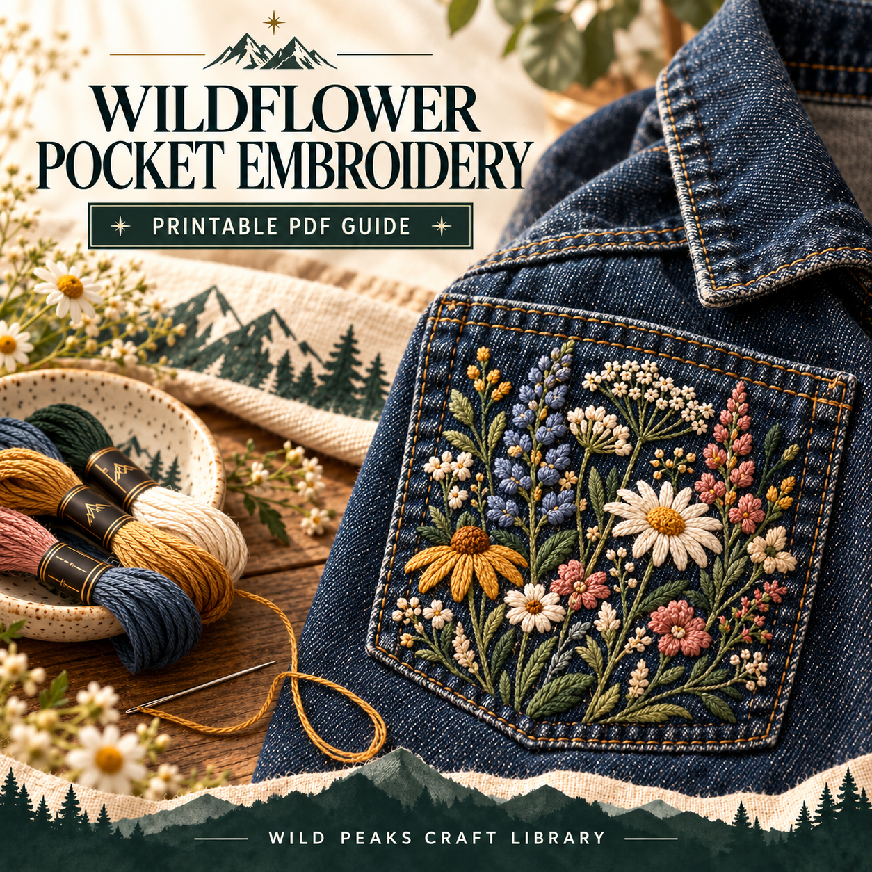 Preview of Wildflower Pocket Embroidery