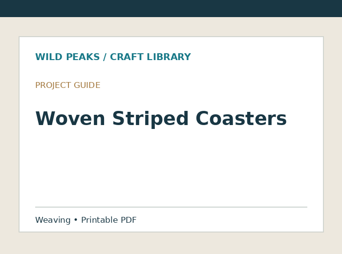 Preview of Woven Striped Coasters